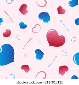 Hearts arrows pattern and seamless