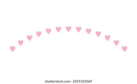 hearts background card banner frame card for valentine and wedding, pink heart love Paper cut decorations for Valentine's day 