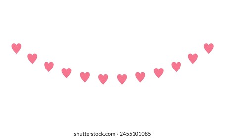hearts background card banner frame card for valentine and wedding, pink heart love Paper cut decorations for Valentine's day 