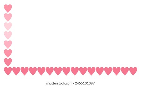 hearts background card banner frame card for valentine and wedding, pink heart love Paper cut decorations for Valentine's day 