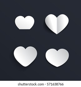 Hearts background Flat Dynamic Design (for Flyers, Covers, Posters, Banner) Vector illustration.