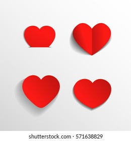 Hearts background Flat Dynamic Design (for Flyers, Covers, Posters, Banner) Vector illustration.