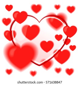 Hearts background Flat Dynamic Design (for Flyers, Covers, Posters, Banner) Vector illustration.