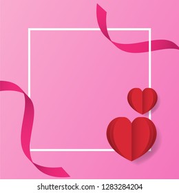 hearts background with frame Design. Vector illustration eps 10