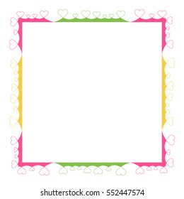 hearts as background. frame hearts. valentines day concept