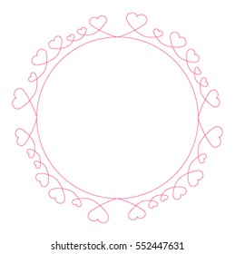 hearts as background. frame hearts. valentines day concept