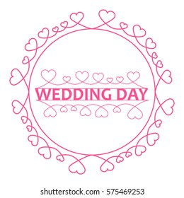 hearts as background. frame hearts. valentines day concept