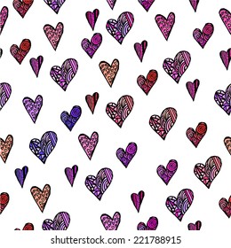 hearts background graphics.  Happy Valentine's Day. Vector