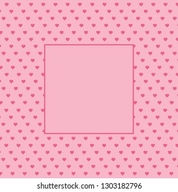 Hearts background - love pattern vector- st. valentine hearts wallpaper - Blank space for text