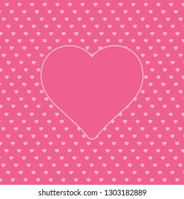Hearts background - love pattern vector- st. valentine hearts wallpaper - Blank space for text