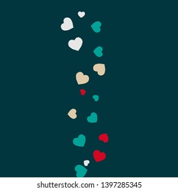 Hearts Background. Love style. Confetti texture. Romantic print.
