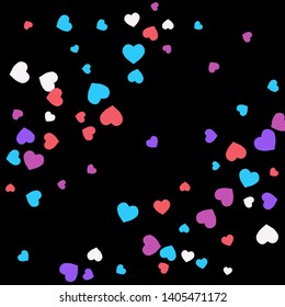 Hearts Background. Love style. Confetti texture. Romantic print.
