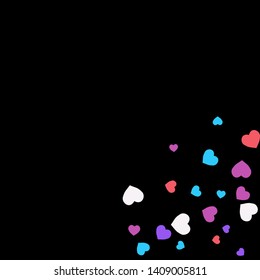 Hearts Background. Love style. Confetti texture. Romantic print.
