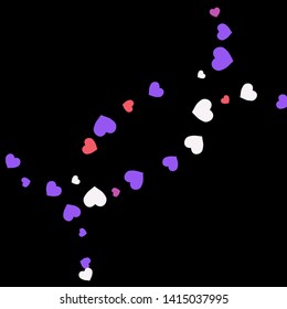 Hearts Background. Love style. Confetti texture. Romantic print.
