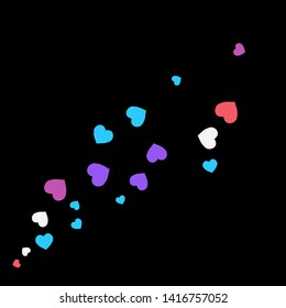 Hearts Background. Love style. Confetti texture. Romantic print.
