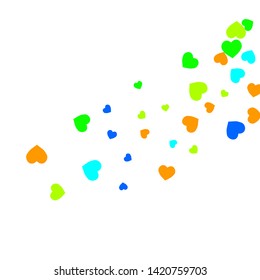 Hearts Background. Love style. Confetti texture. Romantic print.
