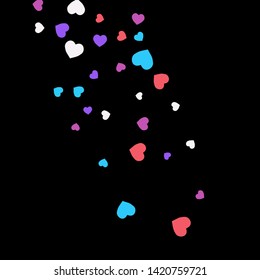 Hearts Background. Love style. Confetti texture. Romantic print.
