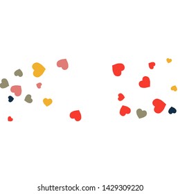 Hearts Background. Love style. Confetti texture. Romantic print.
