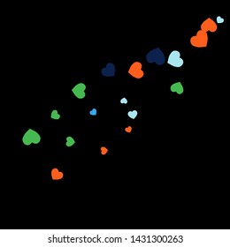 Hearts Background. Love style. Confetti texture. Romantic print.
