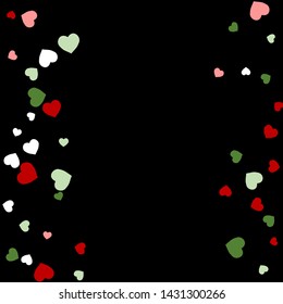 Hearts Background. Love style. Confetti texture. Romantic print.
