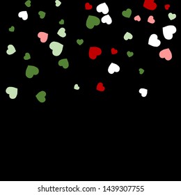 Hearts Background. Love style. Confetti texture. Romantic print.
