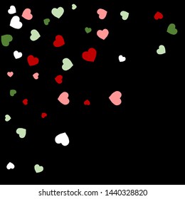 Hearts Background. Love style. Confetti texture. Romantic print.
