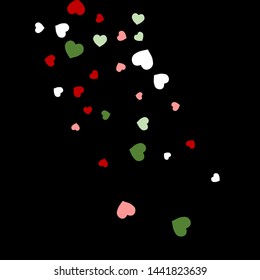 Hearts Background. Love style. Confetti texture. Romantic print.

