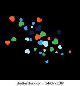 Hearts Background. Love style. Confetti texture. Romantic print.
