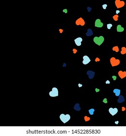 Hearts Background. Love style. Confetti texture. Romantic print.
