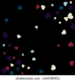 Hearts Background. Love style. Confetti texture. Romantic print.
