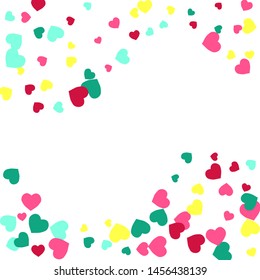 Holiday Background Color Hearts Space Text Stock Vector (Royalty Free ...