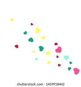 Hearts Background. Love style. Confetti texture. Romantic print.
