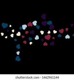 Hearts Background. Love style. Confetti texture. Romantic print.