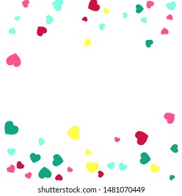 Hearts Background. Love style. Confetti texture. Romantic print.

