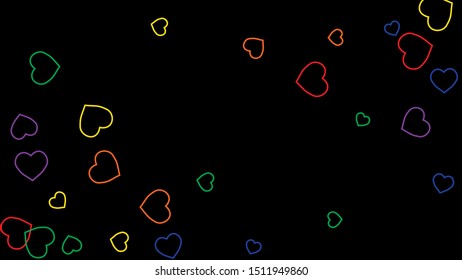 Hearts Background. Love style. Confetti texture. Romantic print.
