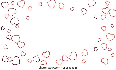 Hearts Background. Love style. Confetti texture. Romantic print.
