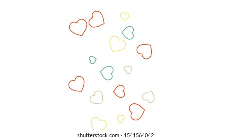 Hearts Background. Love style. Confetti texture. Romantic print.
