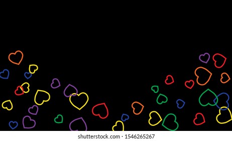 Hearts Background. Love style. Confetti texture. Romantic print.
