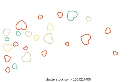 Hearts Background. Love style. Confetti texture. Romantic print.
