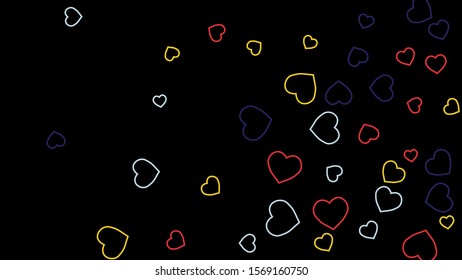 Hearts Background. Love style. Confetti texture. Romantic print.
