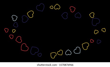 Hearts Background. Love style. Confetti texture. Romantic print.
