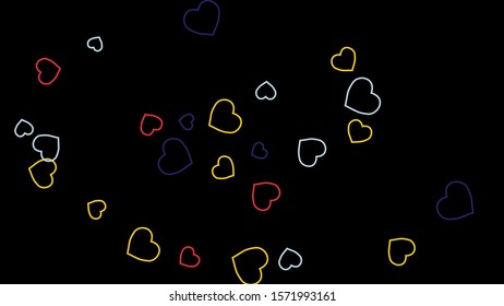 Hearts Background. Love style. Confetti texture. Romantic print.
