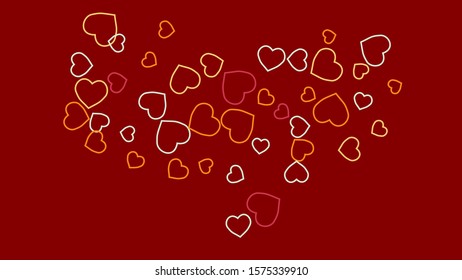 Hearts Background. Love style. Confetti texture. Romantic print.
