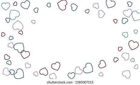 Hearts Background. Love style. Confetti texture. Romantic print.