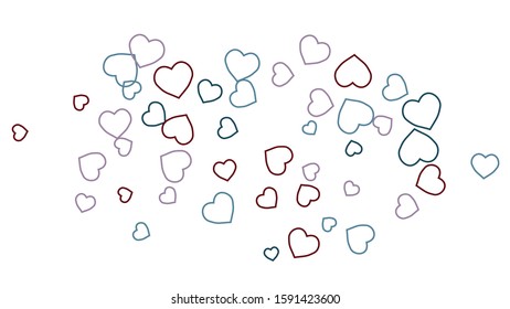 Hearts Background. Love style. Confetti texture. Romantic print.