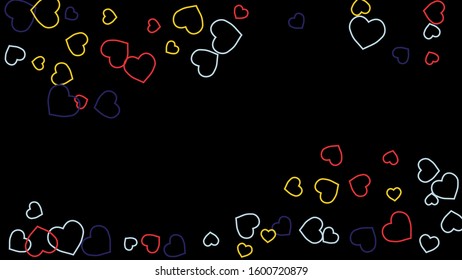 Hearts Background. Love style. Confetti texture. Romantic print.
