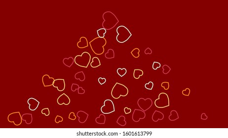 Hearts Background. Love style. Confetti texture. Romantic print.
