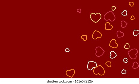 Hearts Background. Love style. Confetti texture. Romantic print.
