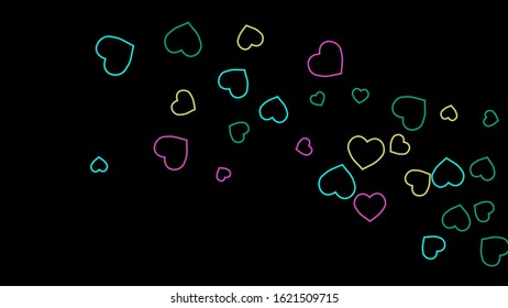 Hearts Background. Love style. Confetti texture. Romantic print.
