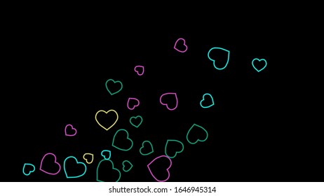 Hearts Background. Love style. Confetti texture. Romantic print.
